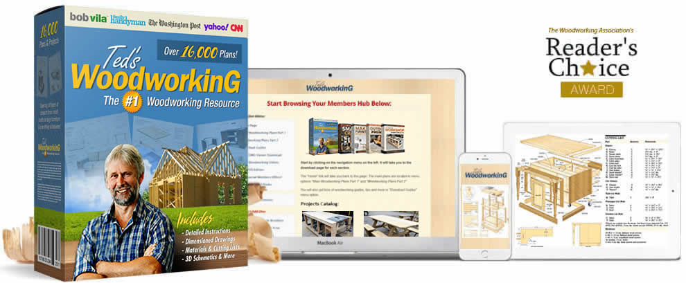 Ted&rsquo;s Woodworking package: plan library, guides and bonuses